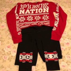 Pink Victoria secret yoga set